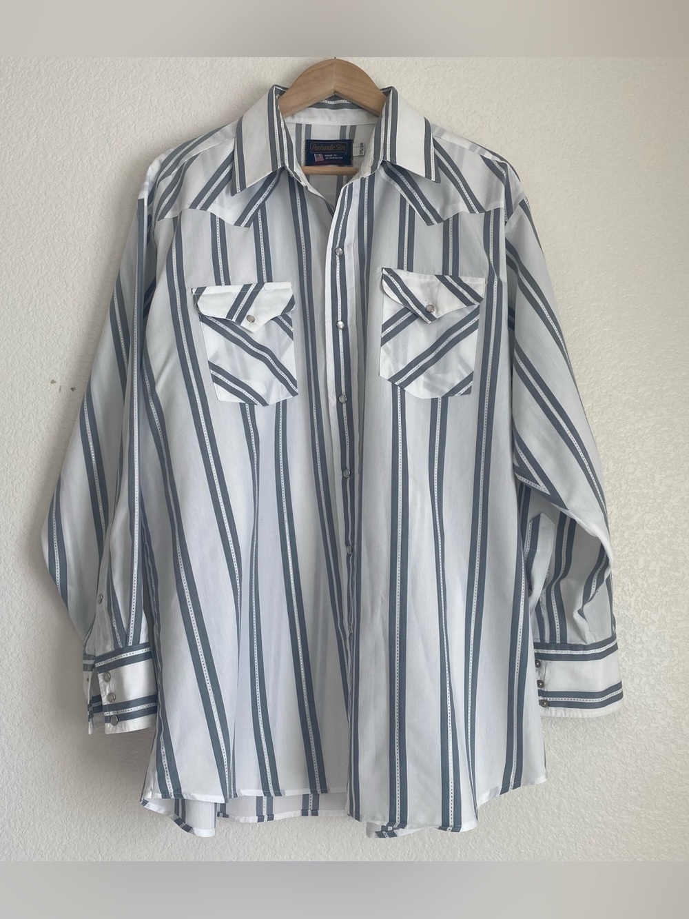 Vintage Panhandle Slim pearl snap button down long sleeve western shirt